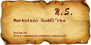 Markstein Sudárka névjegykártya